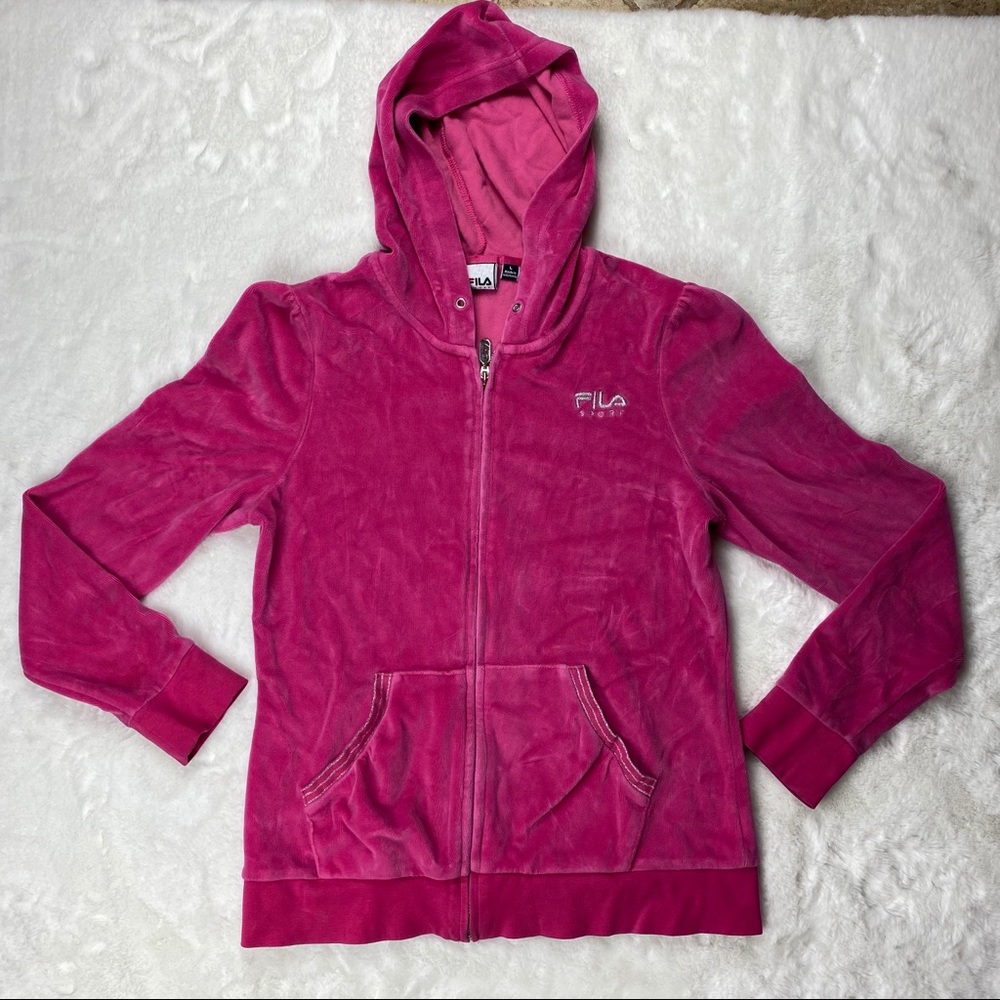 Fila Sport Girls Long Sleeve Pink Sweater